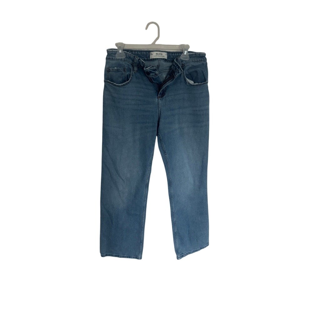 Hollister Low Rise Relaxed Straight Jeans W30 Light Wash Denim Women's